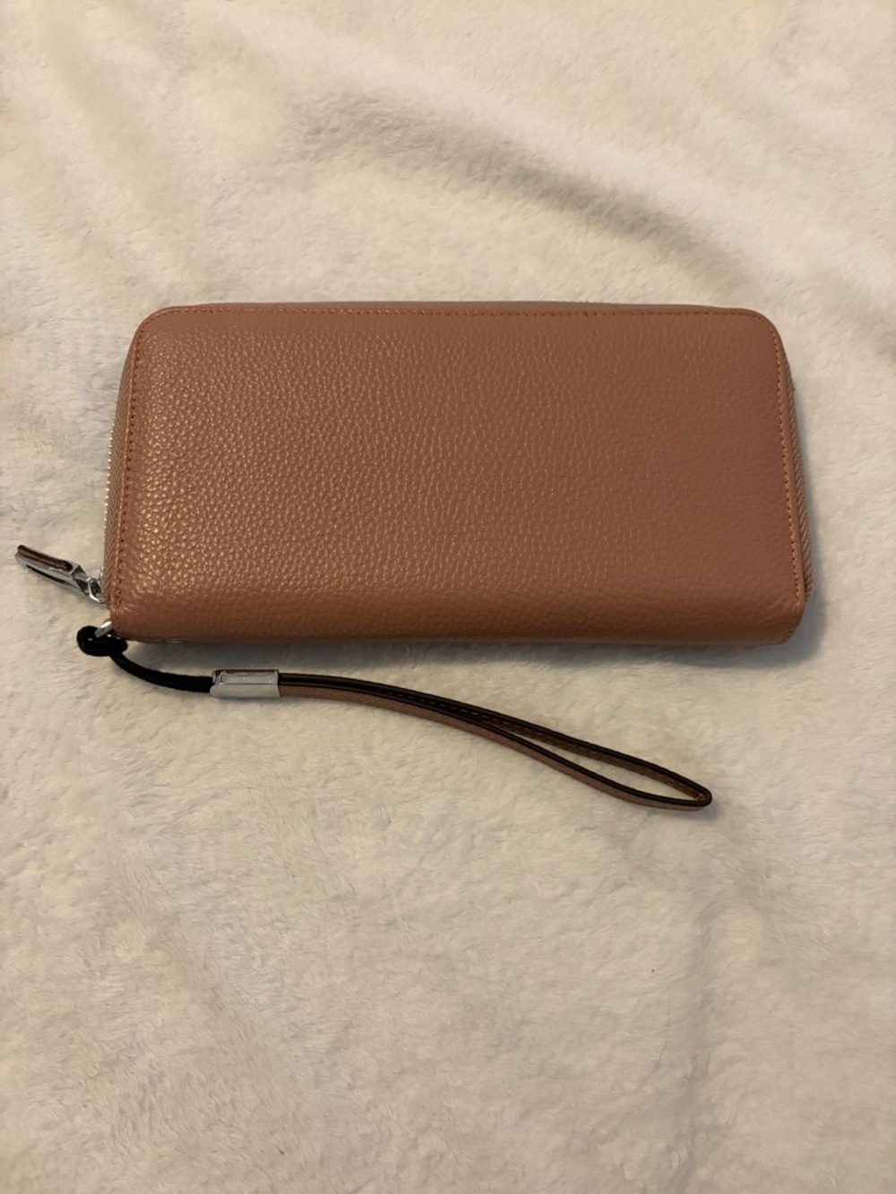 Lavemi Taupe Zip Around Wristlet Travel Wallet RFID